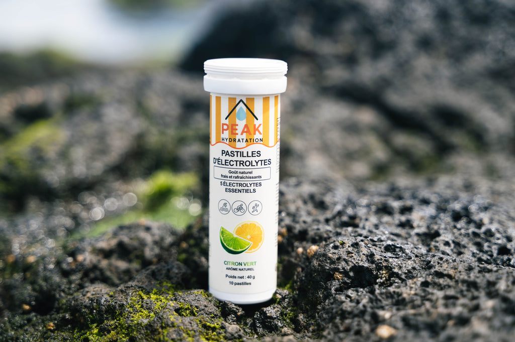 Pastilles effervescentes d’électrolytes arôme citron vert