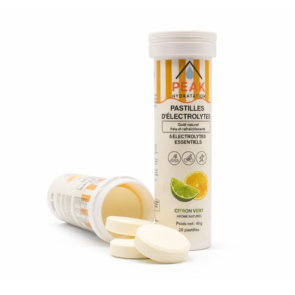Pastilles effervescentes d’électrolytes arôme citron vert